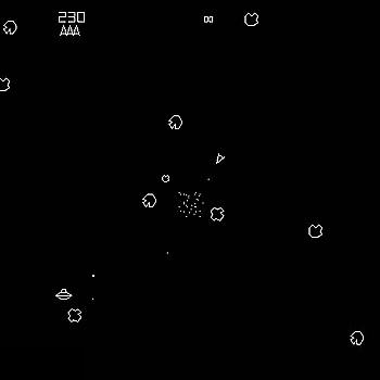 schematische Darstellung der Asteroidenspiele